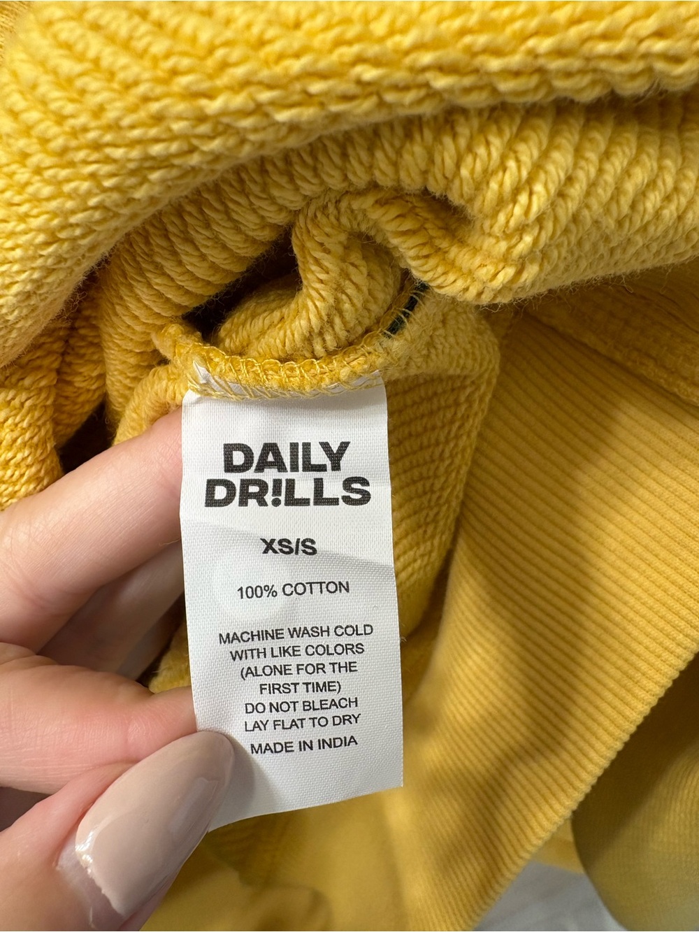 New! Daily Drills oversized Out East crewneck in yellow - Picture 5 of 9
